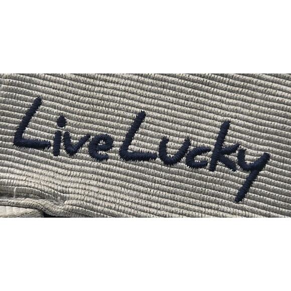 Black Clover Live Lucky Tan FlexFit Hat Cap Red White‎ Blue Logo S / M Rawlings - Picture 4 of 11